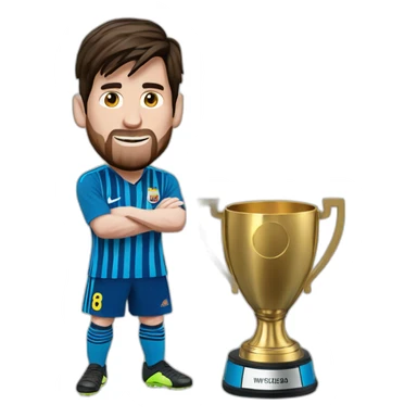 Messi con la copa del mundo sticker