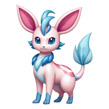 Shiny Cute Milotic-Sylveon-Glaceon-Vaporeon-Dragonair-Pokémon-hybrid-fusion full body sticker
