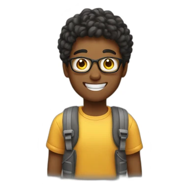 Learning university student happy sticker