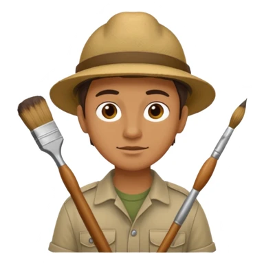 Archaeologist with Brush sticker