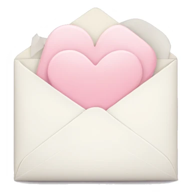 white envelope with a light pink heart sticker
