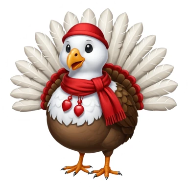 Fancy snow turkey sticker