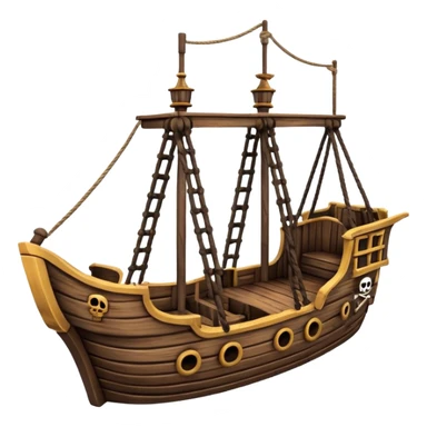simple Pirate Ship Ride  sticker