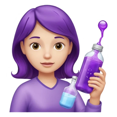 baby bottle with purple liquid and week sticker