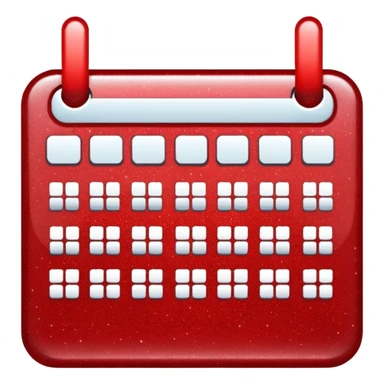 red glitter calendar sticker