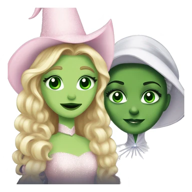 Glinda and elphaba wicked  sticker