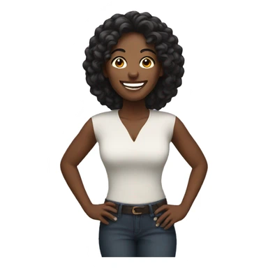 Happy black woman sticker