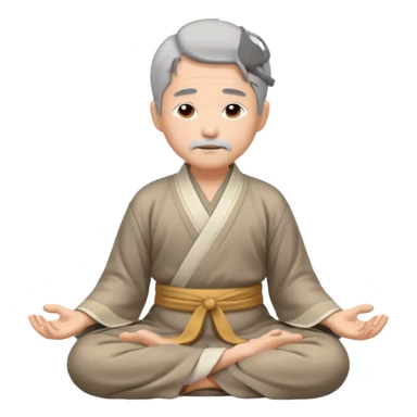 Chinese old master is meditation  sticker