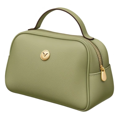 Pale olive aesthetic cosmetic bag sticker