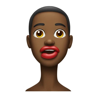 a mouth sending kisses sticker