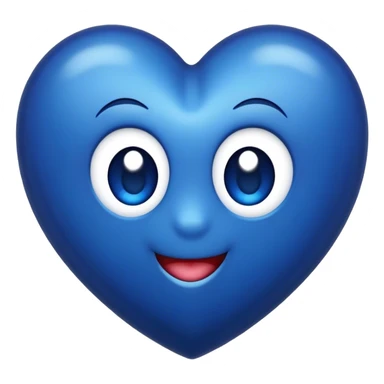 Dark Blue heart with the words Hi Cutie! in the middle  sticker