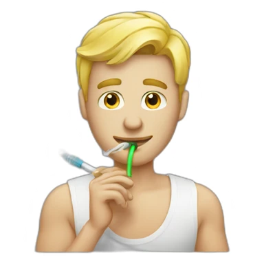 Blonde guy Smoking hookah sticker