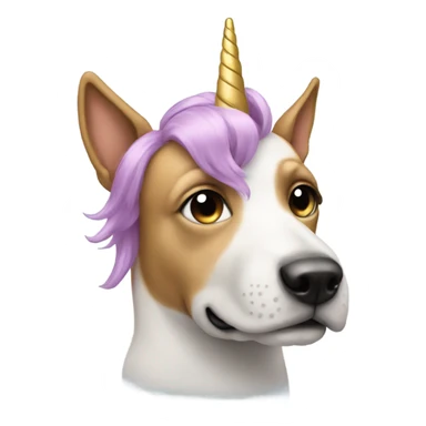 dog with a unicorn tail  sticker