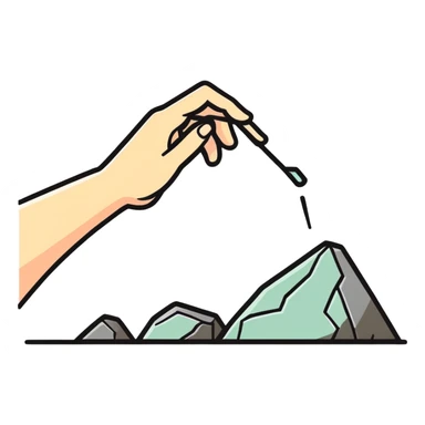 Rock on hand sign sticker