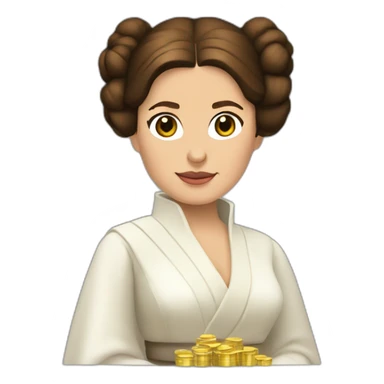Princesa Leia con dinero sticker