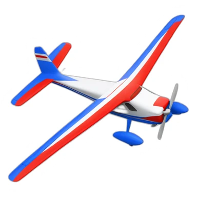 airplane super decathlon red and white with a blue line sticker