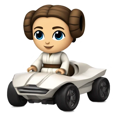 Hot wheels Star Wars racer verse Princess Leia. car sticker