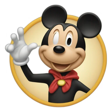 Disney logo with Mickey Mouse waving sticker