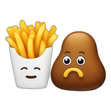 poo and fries sticker