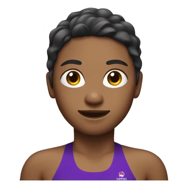 swimmer with purple dress sticker