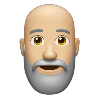 Bearded man with baldness sticker