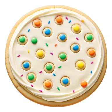 Platter of Vanilla buttercream sugar cookies with rainbow sprinkles  sticker
