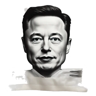 elon musk writing on a serviette sticker