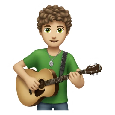 Brown hair Caucasian boy with green eyes and a David Yurman necklace who’s tall and likes music and plays guitar and is Jewish  sticker