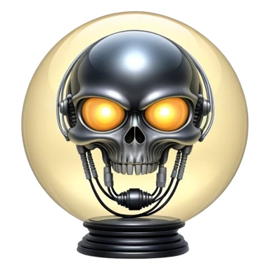 sorayama giger plasma cable energy glass sphere sticker