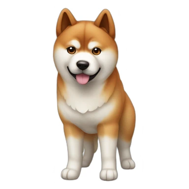 Akita Inu red sticker
