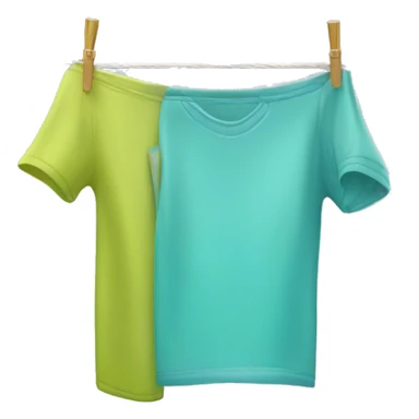 wet clothes on washing line  sticker