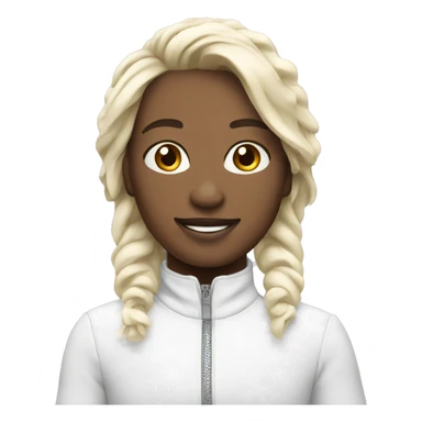 Figure skater white sticker