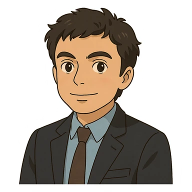 ghibli style portrait of Jawed Karim, YouTube founder sticker