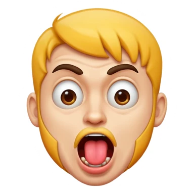 Crazy guy shaking his tongue  sticker