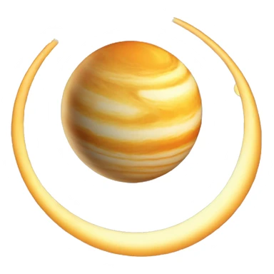 Venus planet more swirly and slightly more yellow-orange sticker