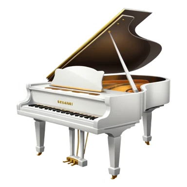 piano with white color  sticker