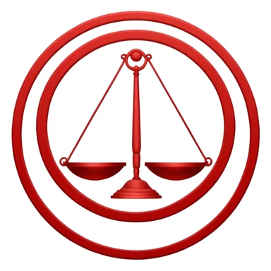 Create a circular casting sigil based off of the wizard101 balance school using base color off white/sand and trim color red. A scale is the main focus here  sticker