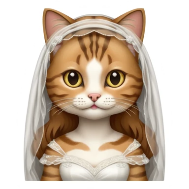 brown tabby cat brides sticker