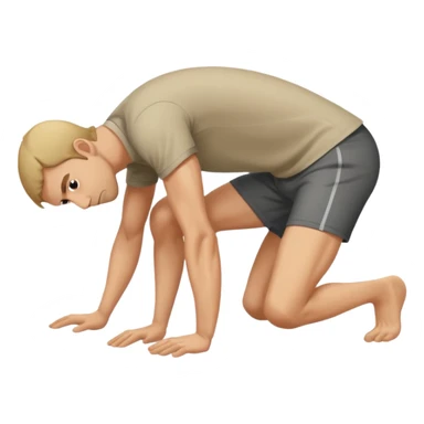 Make him bent over on all fours sticker