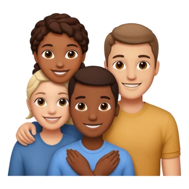 three intrelaced friends sticker