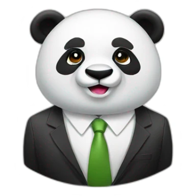 Panda is businessman sticker