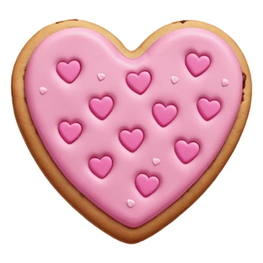 Heart cookie with pink chips  sticker