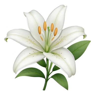 white lily without leaves sticker