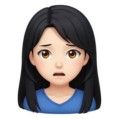 Anime girl flustered sticker