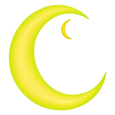 neon outline moon sticker