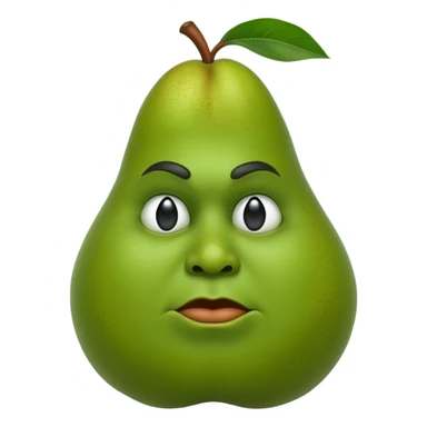 birne mit gesicht gangster sticker