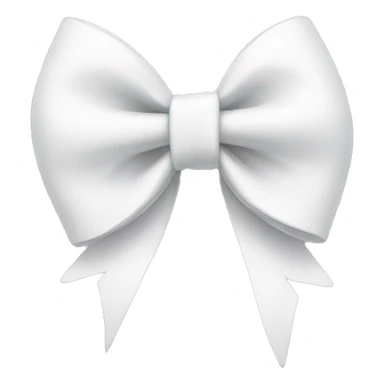 White bow sticker