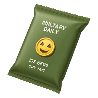 military daily dry rations green color sticker