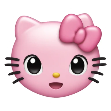 Light pink hello Kitty heart  sticker