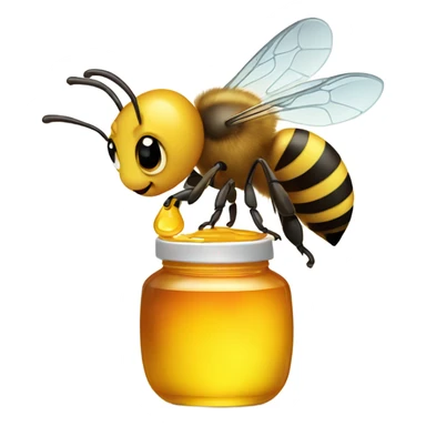 Bee eating honey sticker